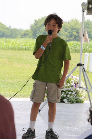 Asa Chen took first place in the youth category for his telling of "The Scratch."