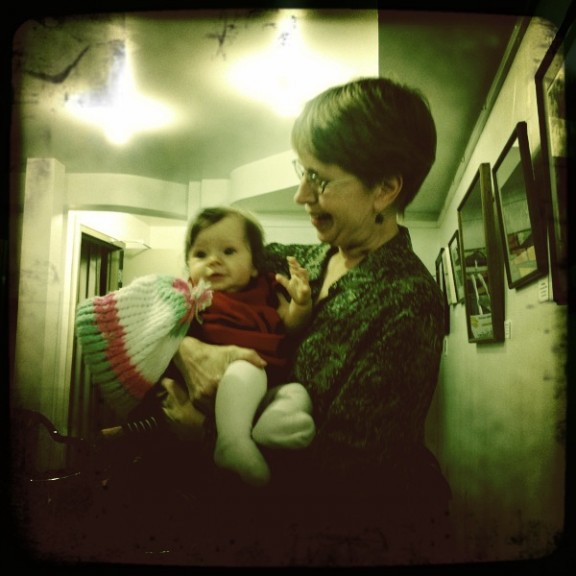 Barbara with Yellow Springs' cutest baby.
