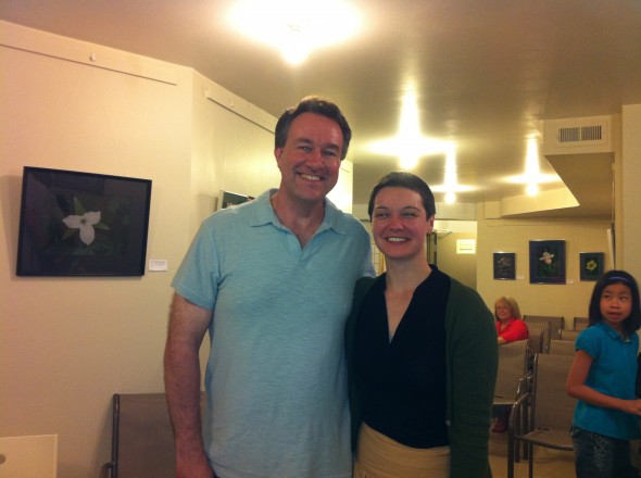 Poets Chris Bays and Rachel Peterson.
