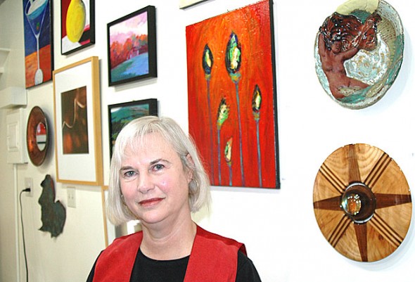 Christine Klinger of the Springs Gallery will exhibit her own paintings and the raku-fired pottery of her husband, James Klinger, beginning this Friday, Dec. 16 through Feb. 16. An opening reception will take place Friday from 6-9 p.m. at the gallery in Kings Yard, during the Third Friday Fling.