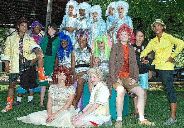 The Yellow Springs Kids Playhouse will host a gala Mardi Gras fundraiser on Saturday, Feb. 9, at the Glen Helen Building. Shown above is the cast from the group's 2012 play, "Mo's Night at the Opera."