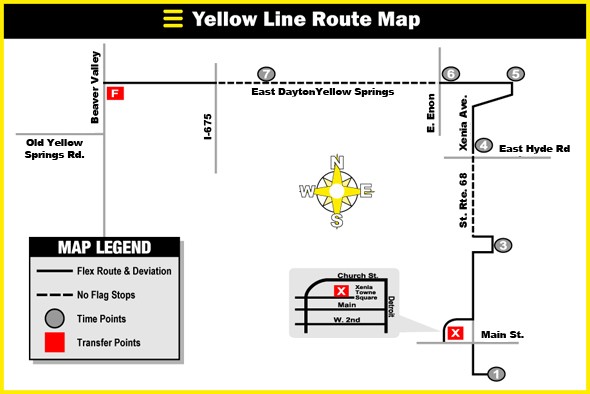 Greene CATS Yellow Line Xenia/Yellow Springs/Fairborn connector