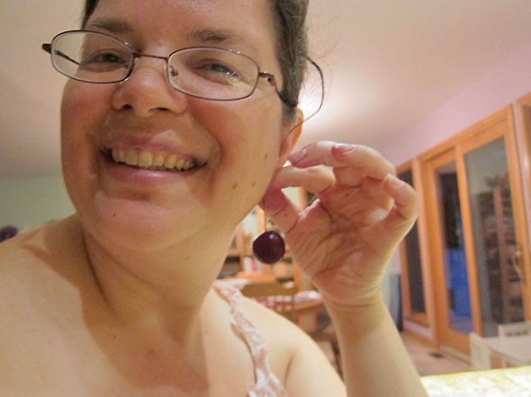 cherry earring for me