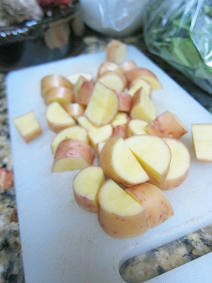 chopped fingerlings