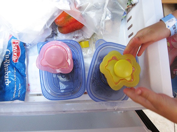 into the freezer