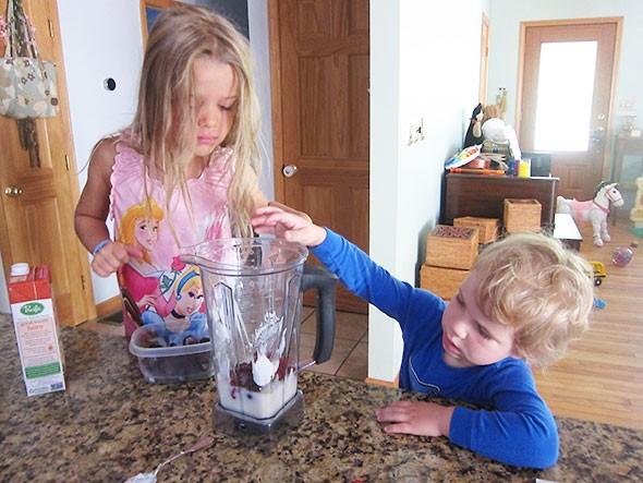 loading the blender