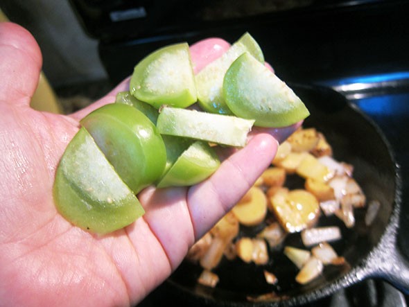 mature tomatillo chopped