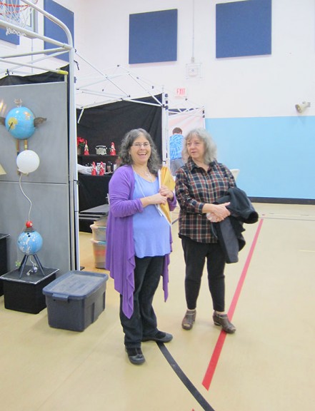 Lisa Goldberg oversees the fair set up