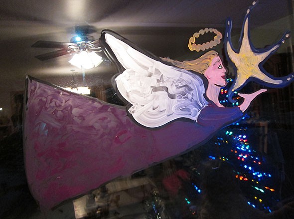 angel in our window
