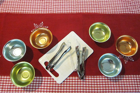 set up for samples