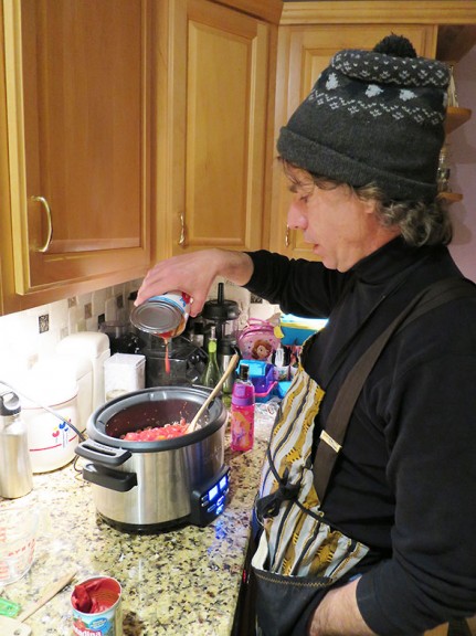 adding tomato