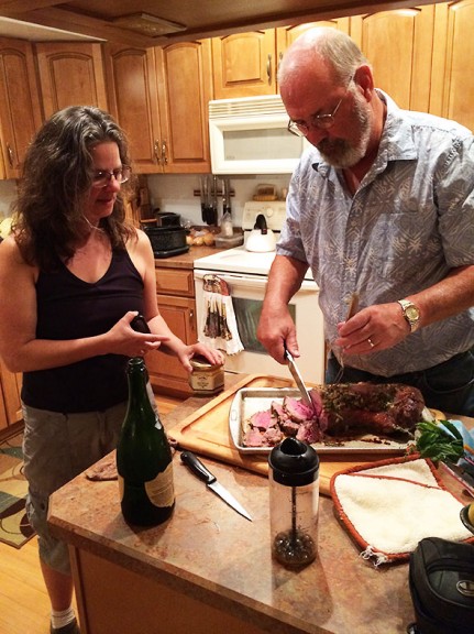 carving meat