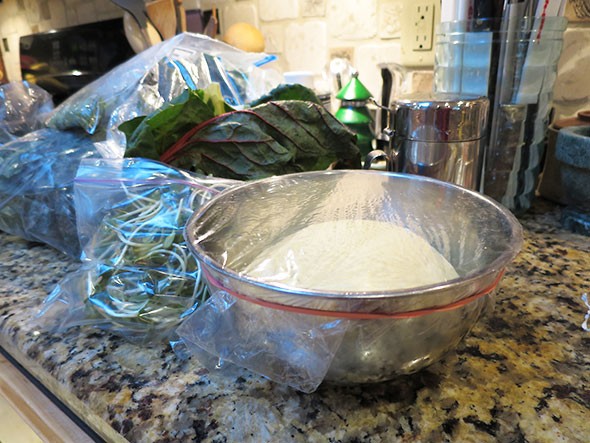 setting dough