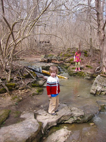 crossing waterfall