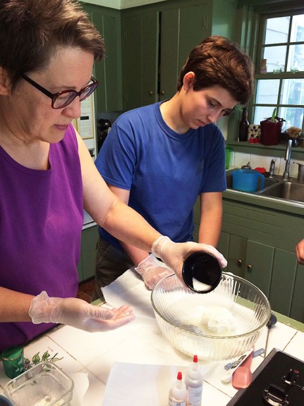 salting the mozzarella