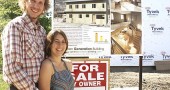 Andrew and Anisa Kline of Green Generation Building Company stand at the construction site of their Yellow Springs Passive House on Dayton Street, which will be completed in July. They hope their structure meets the rigorous energy efficiency standards of the Passive House.