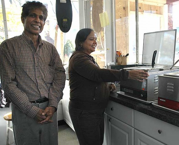 Akhilesh and Pratibha Nigam recently opened the Indian Food Corner at the Corner Cone restaurant. The couple, who formerly owned Nigam’s in Beavercreek, serve freshly made Indian food from 11 a.m. to 7 p.m. Thursdays through Saturdays, and noon to 4 p.m. Sundays. (photo by Diane Chiddister)