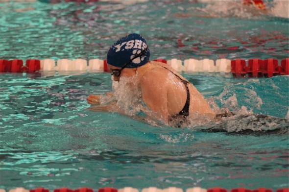 Elizabeth Malone, swimming the breast stroke as part of the 200-yard individual medley, qualified for states in two events.