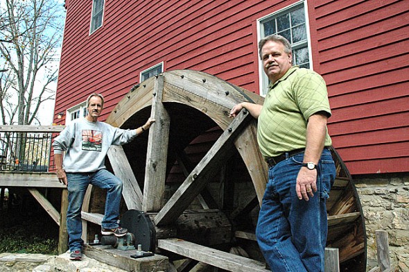Jim Hammond and Randy Gifford have teamed up, with help from friends and family, to reopen an expanded Grinnell Mill Bed & Breakfast. The mill will also hold open house hours on Saturday and Sunday afternoons. (Photo by Lauren Heaton)