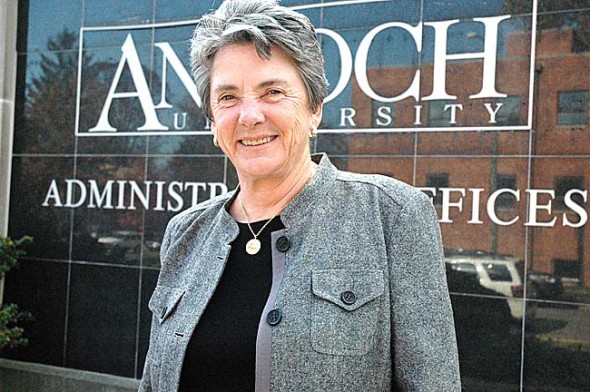 Antioch University Chancellor Toni Murdock will retire in June after six years in the position. Murdock led a major transformation of the university, including its separation from Antioch College. (Photo by Megan Bachman)