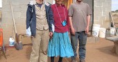 Former Antioch College students Jenny Johnson and Jake Stockwell spend several months each year at the Diné reservation in the four corners region of Arizona herding sheep for Diné elder Pauline Whitesinger, center, to support the tribe’s resistance to a federal relocation policy. (Submitted photo)