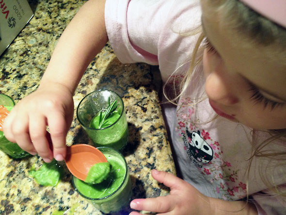 daughter enjoys vitamin packed sorbet