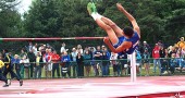 YSHS senior Antone Truss launched himself over the bar during the high jump at the state finals last week. Truss jumped 6'0" to come in sixth place, the best finish of a YSHS high jumper in more than 40 years. (Submitted photo by Keturah Fulton)