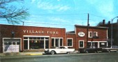 An old postcard of the Village Ford which lived on Dayton Street before moving to Xenia Ave. in 1962 (postcard courteous of Bob Baldwin Jr.)