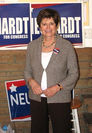 10th district Democratic candidate Sharen Neuhardt at her campaign headquarters in Dayton. (Photo by Jeff Simons)