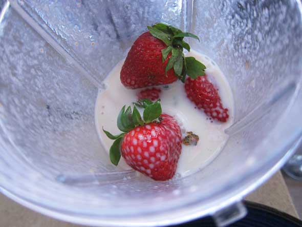 strawberries In Almond Milk