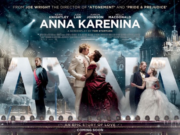 The 2012 movie poster for Anna Karenina, which will be playing this week at the Senior Center.