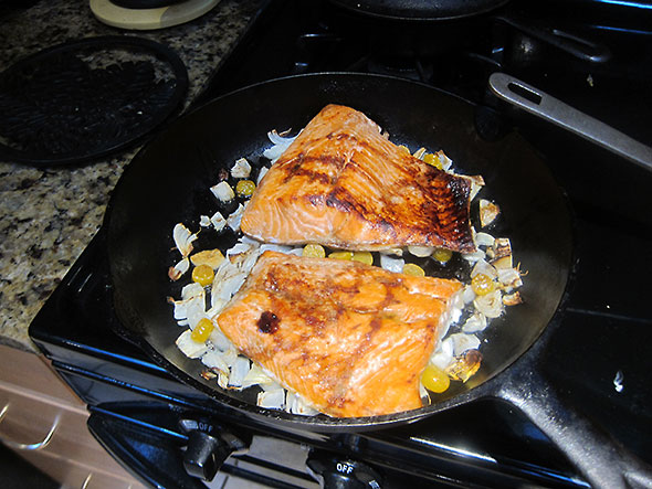 broiled trout