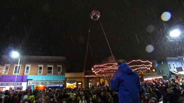 The 2012 ball drop was a great success! (photo by Megan Bachman)