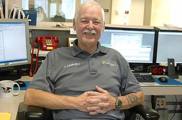 Larry Campbell recently retired after almost 45 years as an employee of the Village of Yellow Springs, where he worked first as a police officer, then a member of the public works crew and most recently as a dispatcher. (Photo by Lauren Heaton)