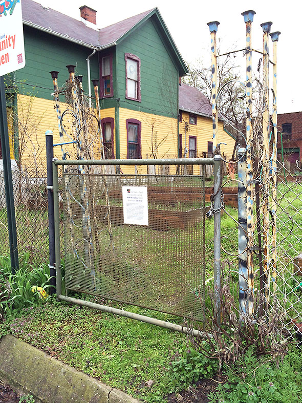community garden entrance