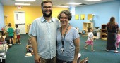 Edward and Melanie Ricart started the Yellow Springs Children’s Montessori Cooperative three years ago, which this fall moved into the Sontag-Fels building at Antioch College. There are 19 students between ages 2 and a half to 6 in the program, which is currently full but open to observations and waiting list additions. (Photo by Megan Bachman)