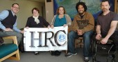 The Yellow Springs Human Relations Commission, or HRC, will host a meet-and-greet with the public next Thursday, Jan. 29, from 7–9 p.m. at Bryan Center rooms A and B. Shown above are HRC members, from left, Brian Housh, Kathryn Hitchcock, Chrissy Cruz, Steve McQueen and Nick Cunningham. (Photo by Lauren Heaton)