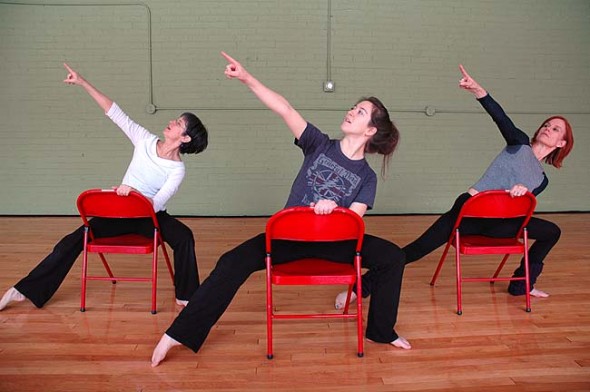 Jill Becker, Katie Gaines and Angie Bogner will perform “Chair Dancin” to the 1933 song "Let's Fall in Love" at this weekend's Community Dance Concert.