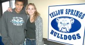 Olivia Chick and Aman Ngqakayi will swim at the state swimming finals in Canton this week. Chick, a sophmore, is returning to states to improve on her eighth-place finishes in the 100- and 200-yard freestyle. Ngqakayi, a junior, qualified for states for the first time and will swim the 100-yard freestyle and breaststroke. (Photo by Megan Bachman)