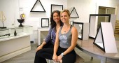 This week Stephanie Gooch, left, and Melissa Herzog open House of AUM, a mind-body business offering daily yoga classes, monthly weekend yoga retreats and a retail shop with vintage, upcycled and fair trade jewelry, clothing and home goods. House of AUM is at 125 S. Walnut St. in the rear of Kings Yard, formerly the site of Atomic Fox and the Tie Dyed Gift Shop. (Photo by Megan Bachman)