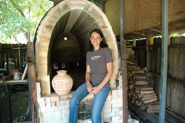 Krystal Luketic, director of Yellow Springs Community Pottery, has worked to complete the 501(c)(3) process that now makes the local ceramics center an official nonprofit organization. (Photo by Lauren Heaton)