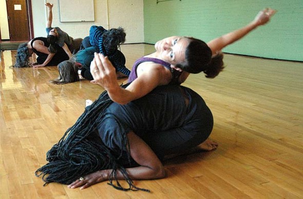 Dimi Reber, professor emerita in dance at Antioch College, has choreographed a new a piece entitled “Finding Myself in this Earth.” The work will be performed as part of a concert of original works by local performers and choreographers on Friday and Saturday, Oct. 16 and 17, at 8 p.m., in the Foundry Theater. (photo by Lauren Heaton)