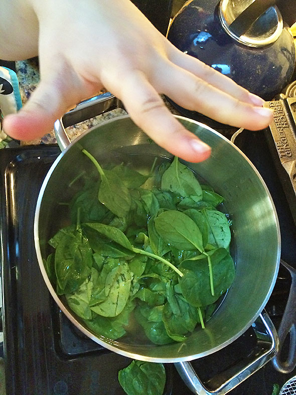 toss In spinach