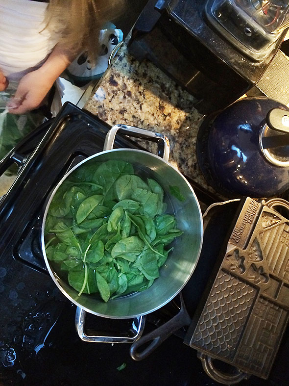 wilting Spinach