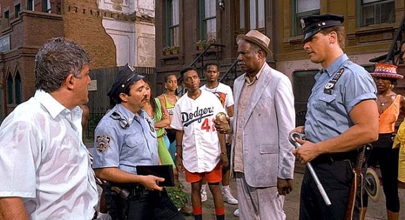 The 365 Group will sponsor a free screening of "Do the Right Thing" by Spike Lee this Saturday, Feb. 20, at 11 a.m. at the Little Art Theatre. A discussion of the film moderated by Basim Blunt will follow, and the film is free for all. Shown above is a still from the film, with director Lee, who also starred, in the Dodgers jersey.