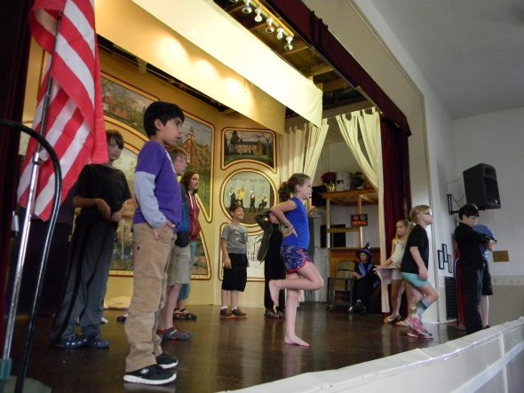 Students rehearse for the Antioch School spring musical, which will be held April 29 and 30 at Clifton Opera House.