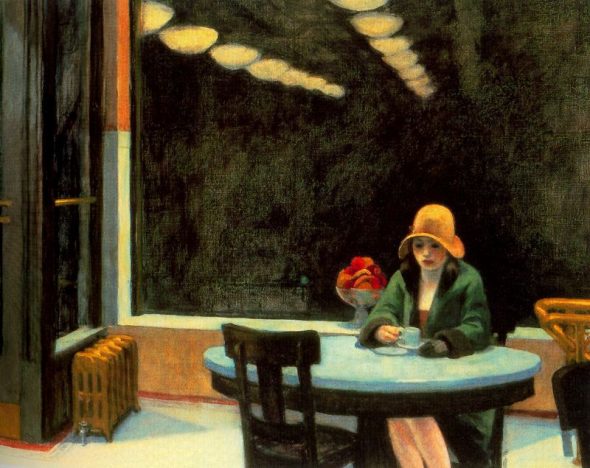 Edward Hopper, "Automat," 1927. Via Wikiart.