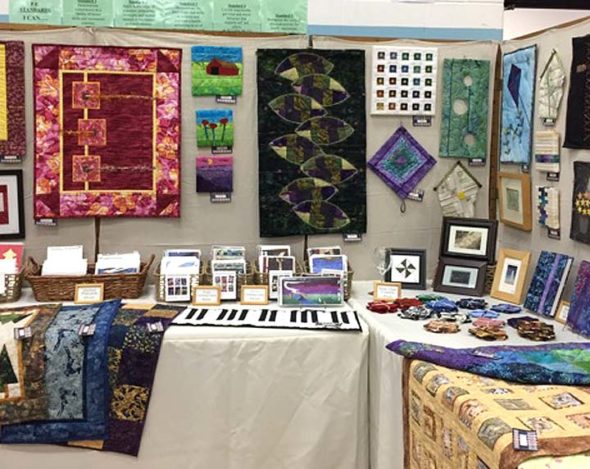 The booth of art quilter Pam Geisel. (submitted photos by Lisa Goldberg)