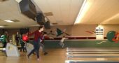 Lilly Bryan, Jonah Trillana and Kallyn Buckenmeyer tried for strikes at Beaver-Vu lanes last week during one of the YSHS’s bowling team’s practices. Bowling is a new sport at the high school this season, with 14 students on the team. “Bowling is one of the best things anyone can do,” said coach Matt Cole. “I’ve never known anyone who’s had an awful time bowling.” (Photo by Dylan Taylor-Lehman)