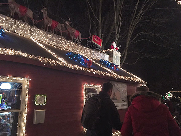 Santa on the rooftop